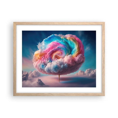 Plakát v rámu světlý dub - Sen o zábavním parku - 50x40 cm