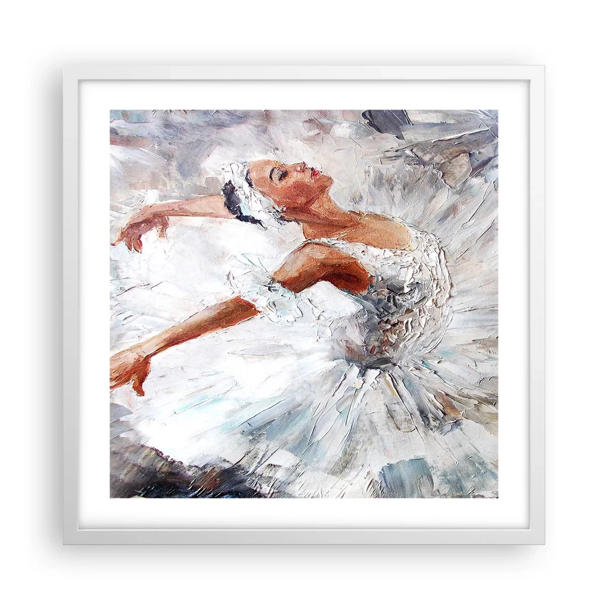 Plakát v bílém rámu - Jemná a lehká jako tyl - 50x50 cm