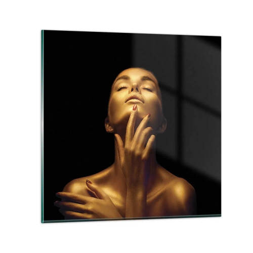 Obraz na skle - Jako zlaté hedvábí - 40x40 cm