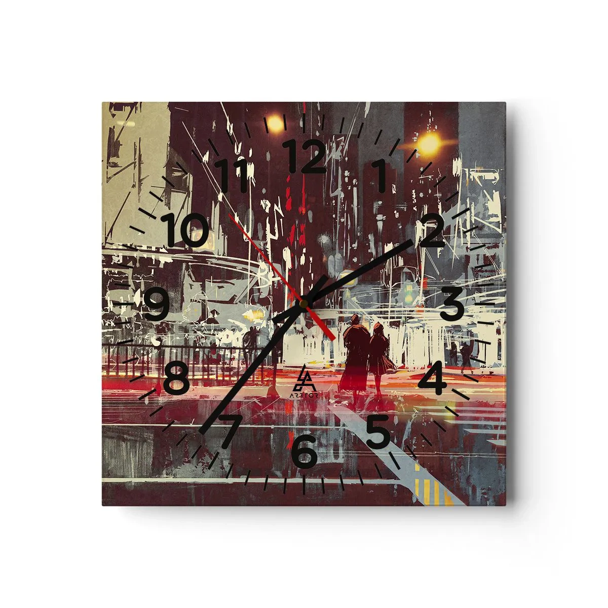 Nástěnné hodiny - Velkoměstská doprava - 40x40 cm