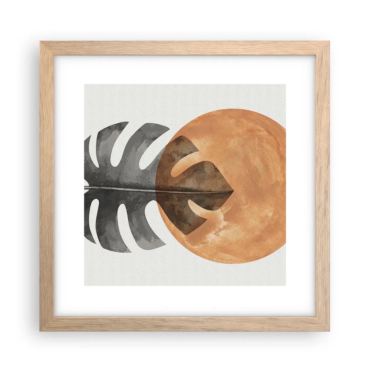 Plakát v rámu světlý dub - Vždy slunce - 30x30 cm