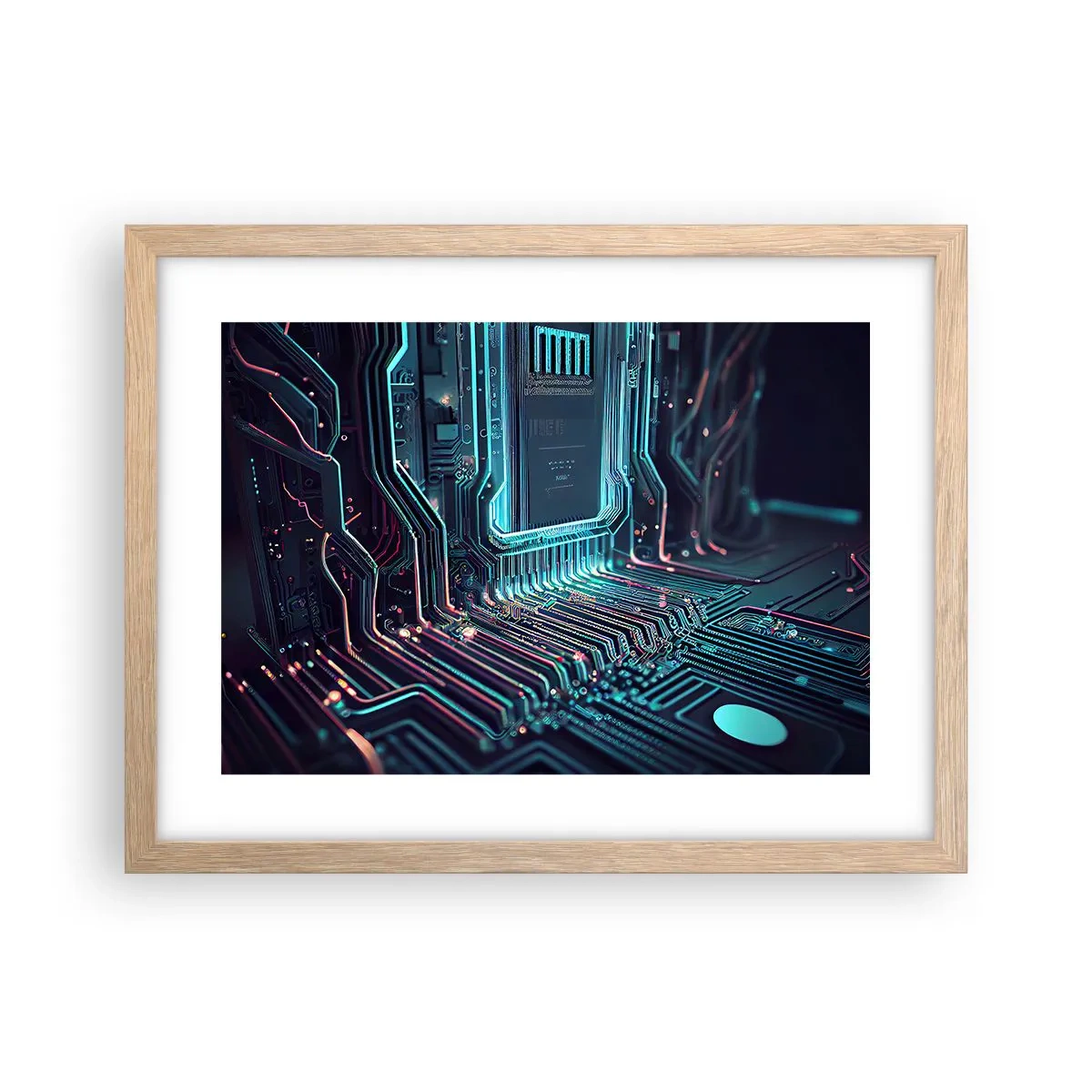 Plakát v rámu světlý dub - Jen tak přemýšlím… - 40x30 cm