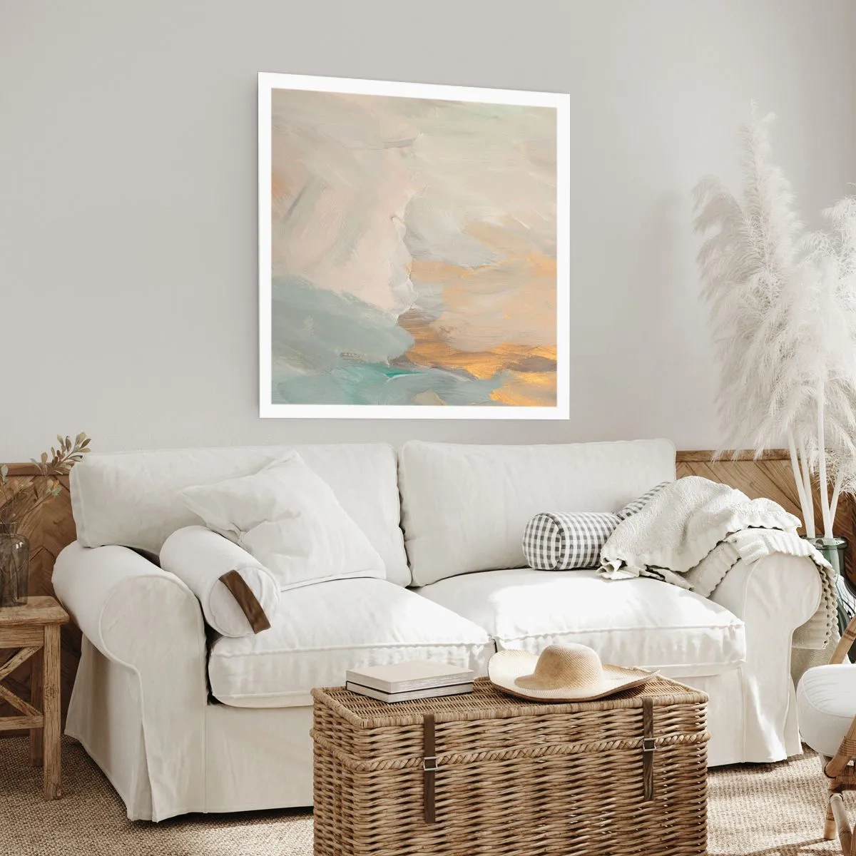 Plakát - Abstrakce – krajina něhy - 50x50 cm