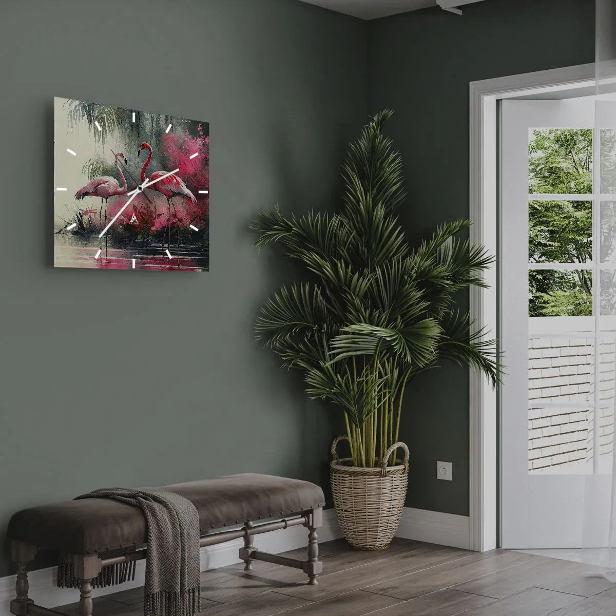 Nástěnné hodiny - Hodiny přírodního kouzla - 40x40 cm