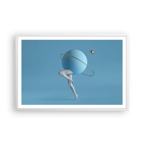 Plakát v bílém rámu - Šílenství planet - 91x61 cm