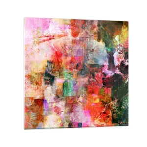Obraz na skle - Cesta růžovou - 50x50 cm