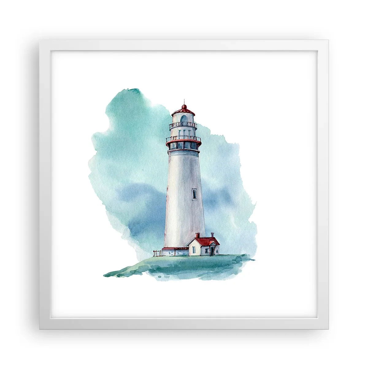 Plakát v bílém rámu - Něžná sestra blankytu - 40x40 cm