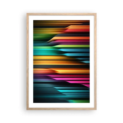 Plakát v rámu světlý dub - Světelné varhany - 50x70 cm