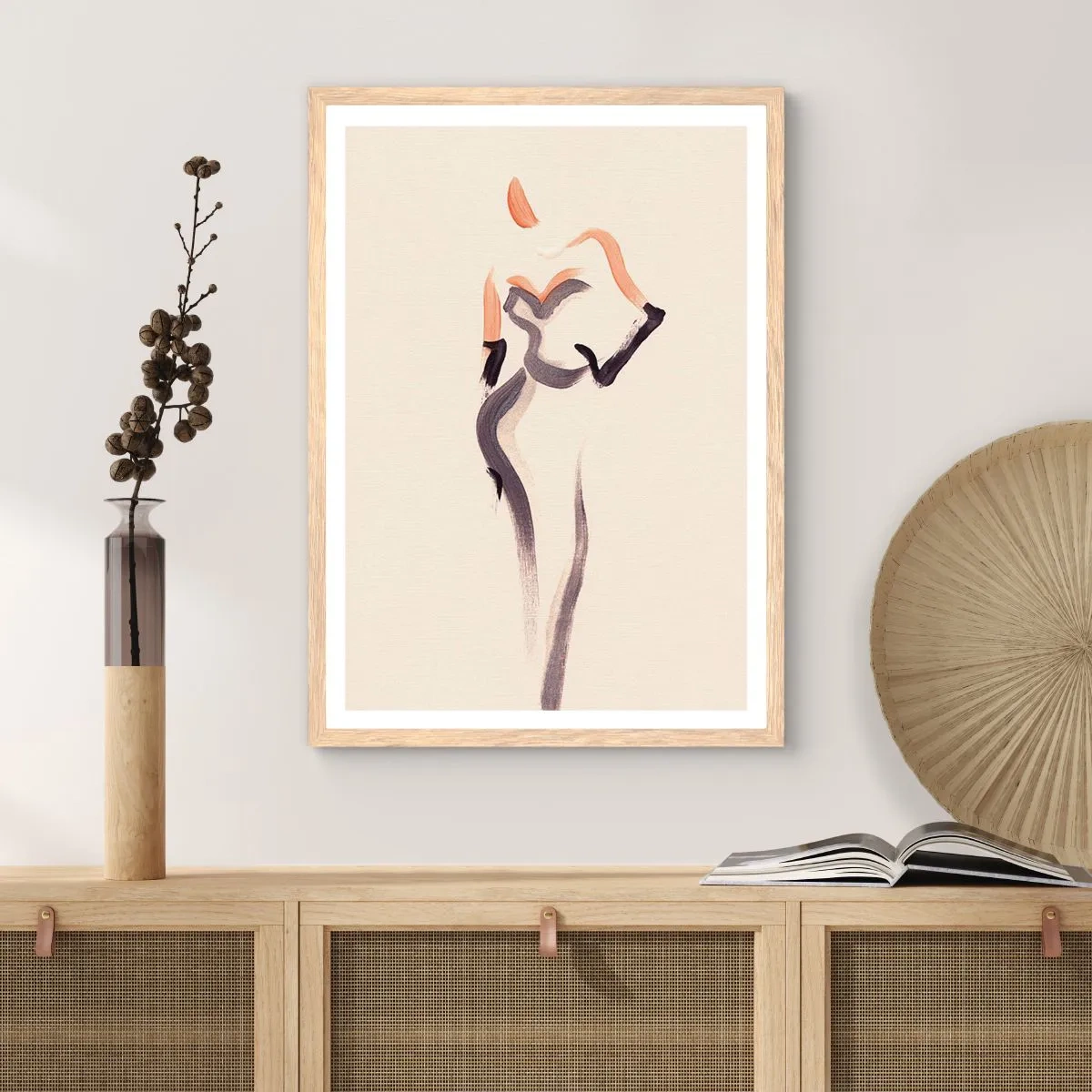 Plakát v rámu světlý dub - Ze zlatých let Hollywoodu - 50x70 cm