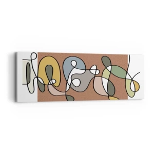 Obraz na plátně - Abstrakce, která stojí za úsměv - 90x30 cm