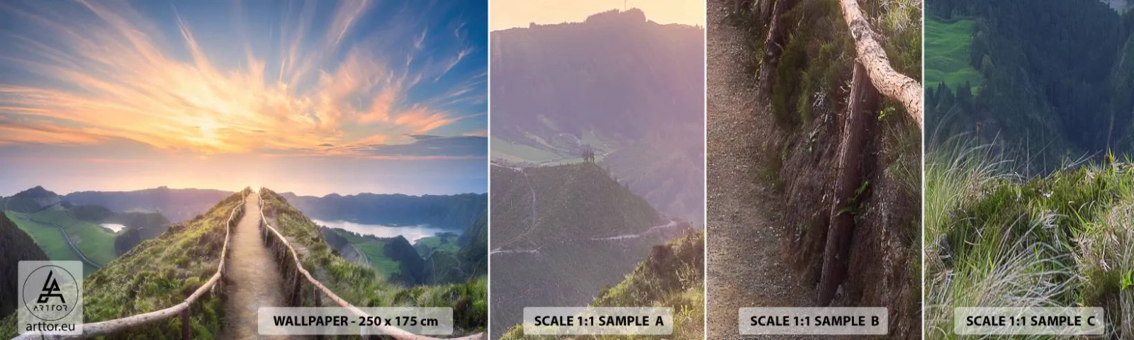 Vzor Fototapety Samolepicí Deluxe Sticker - Blízko nebe - Horská krajina, Příroda, Západ slunce - 100x30 cm