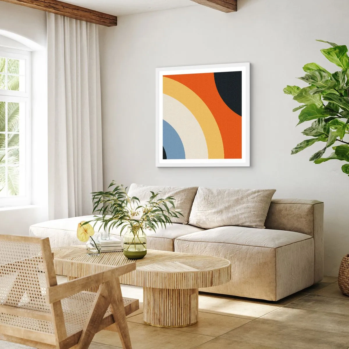 Plakát v bílém rámu - K sobě samému - 60x60 cm