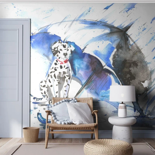 Fototapeta Samolepicí Deluxe Sticker - Na to je přítel - Abstrakce, Pes, Déšť - 150x105 cm