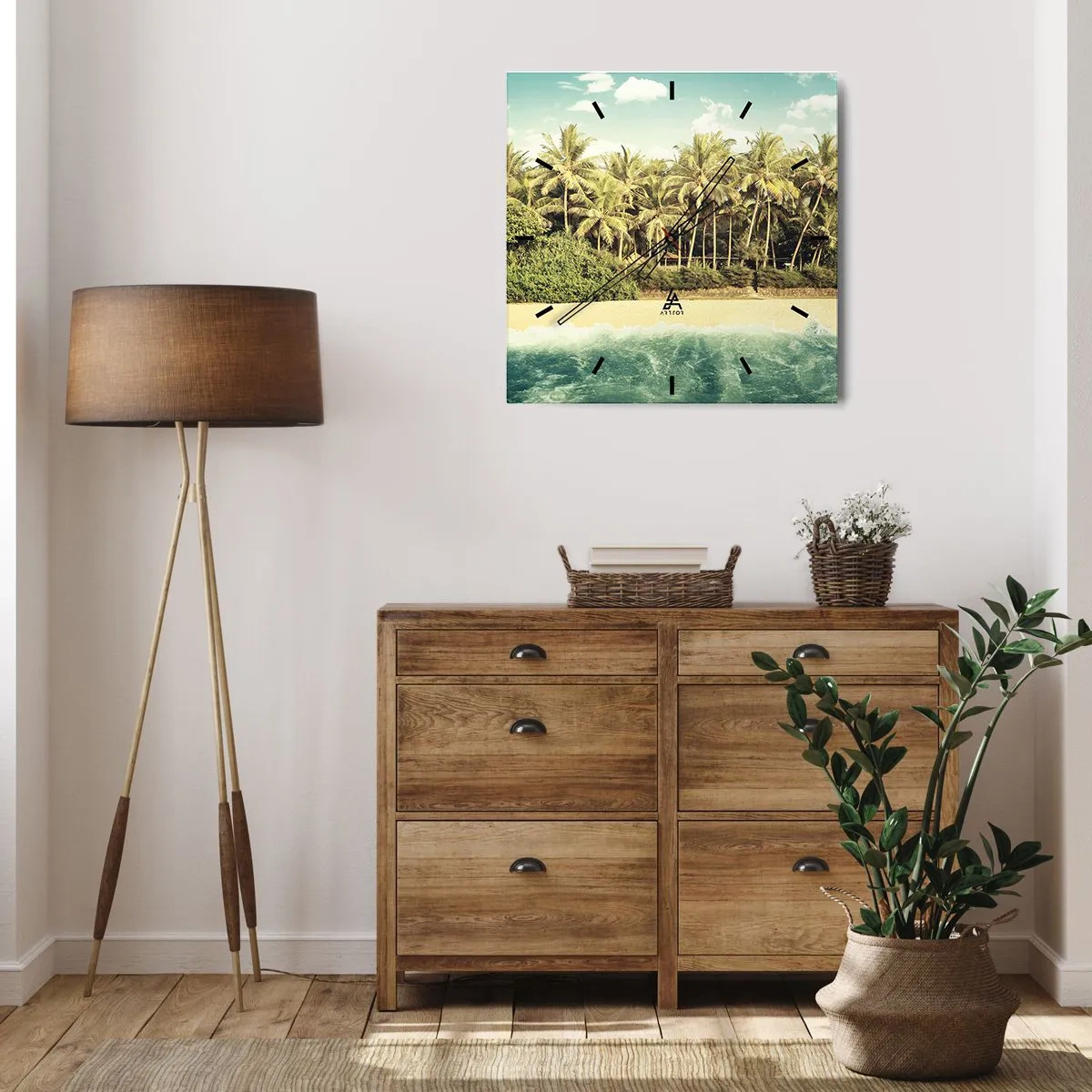 Nástěnné hodiny - Co třeba tady? - 30x30 cm