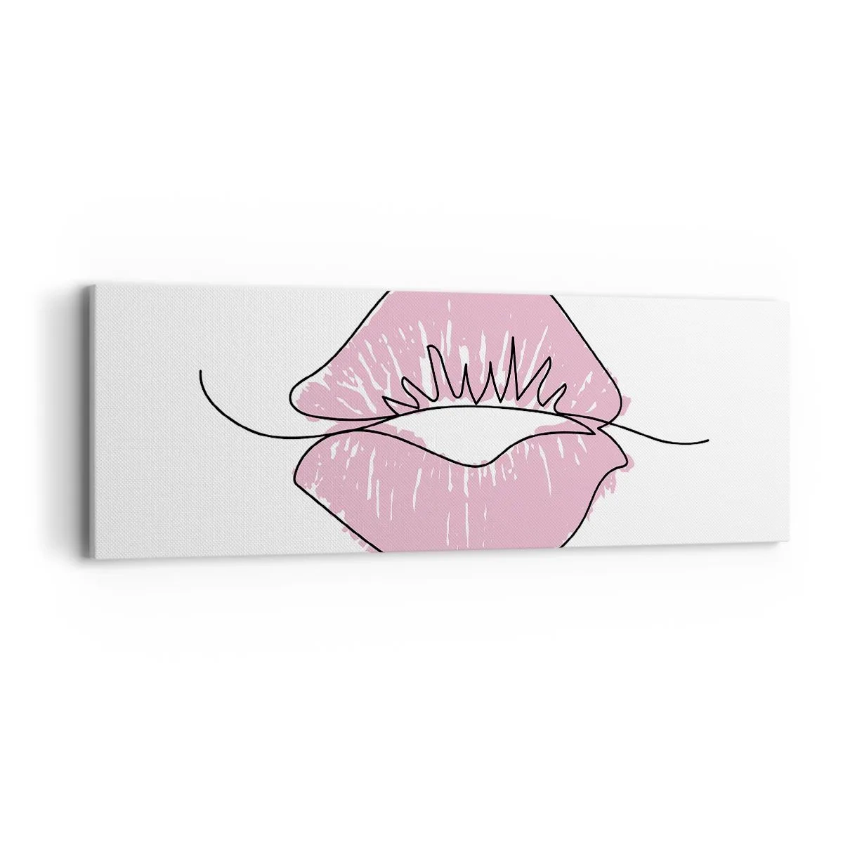 Obraz na plátně - Jsi připraven na polibek? - 90x30 cm