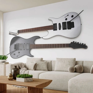 Fototapeta Samolepicí Deluxe Sticker - Harmonie tvarů - Hudba, Elektrická kytara, Hudební nástroj - 300x210 cm