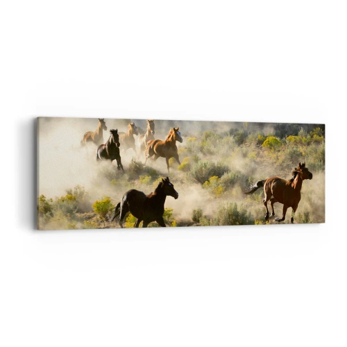 Obraz na plátně - Rivalita - svoboda nebo mužská síla? - 90x30 cm