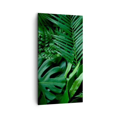 Obraz na plátně - Objaté v zeleni - 55x100 cm