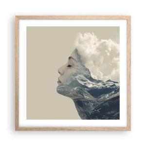 Plakát v rámu světlý dub - Krása živlů - 50x50 cm