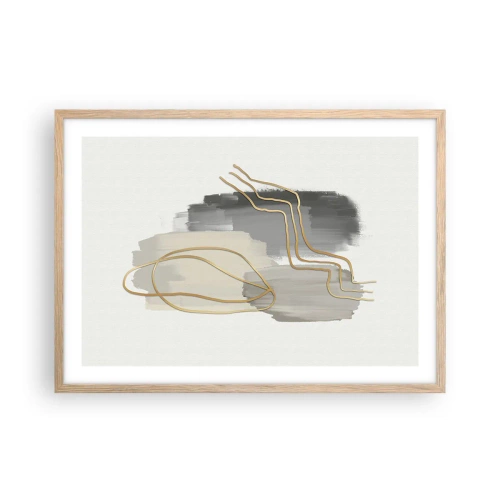 Plakát v rámu světlý dub - Trvání a pohyb - 70x50 cm