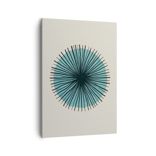 Obraz na plátně - Zářící modrá - 50x70 cm