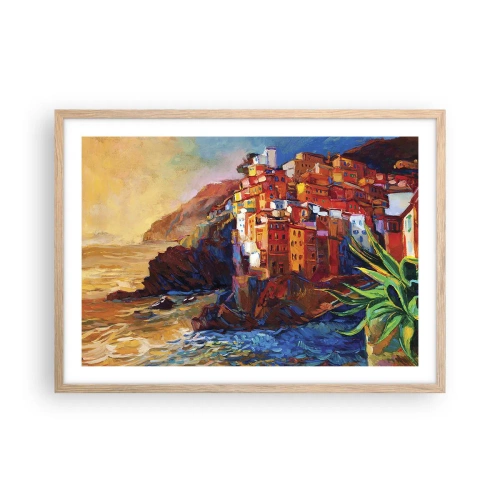 Plakát v rámu světlý dub - Italský nádech - 70x50 cm