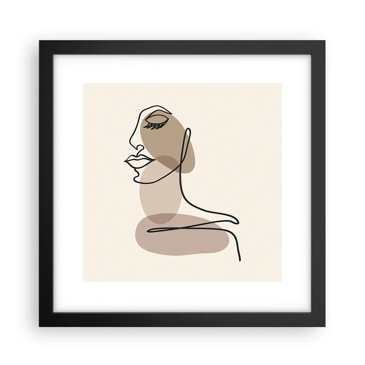 Plakát v černém rámu - Určitá linie krásy - 30x30 cm