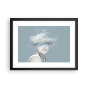 Plakát v černém rámu - S hlavou v oblacích - 40x30 cm