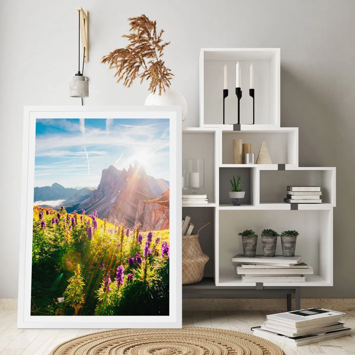 Plakát v bílém rámu - Tajemný život bylin - 50x70 cm