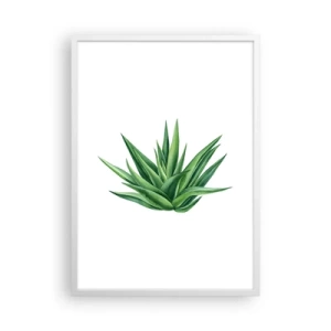 Plakát v bílém rámu - Zelená – síla – život - 50x70 cm