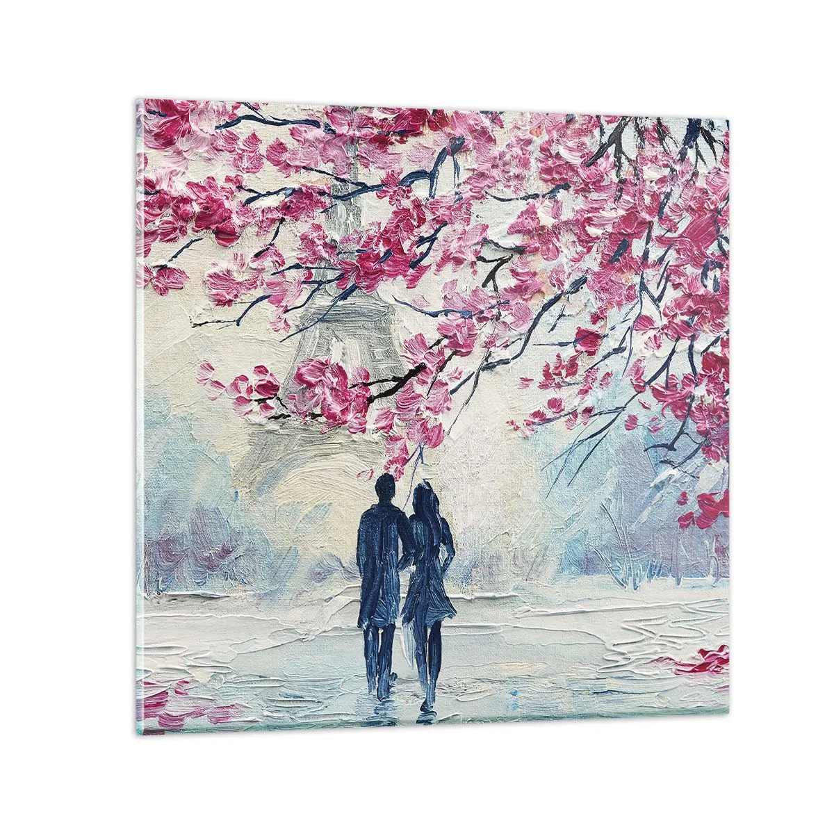Obraz na skle - Romantická procházka - 30x30 cm