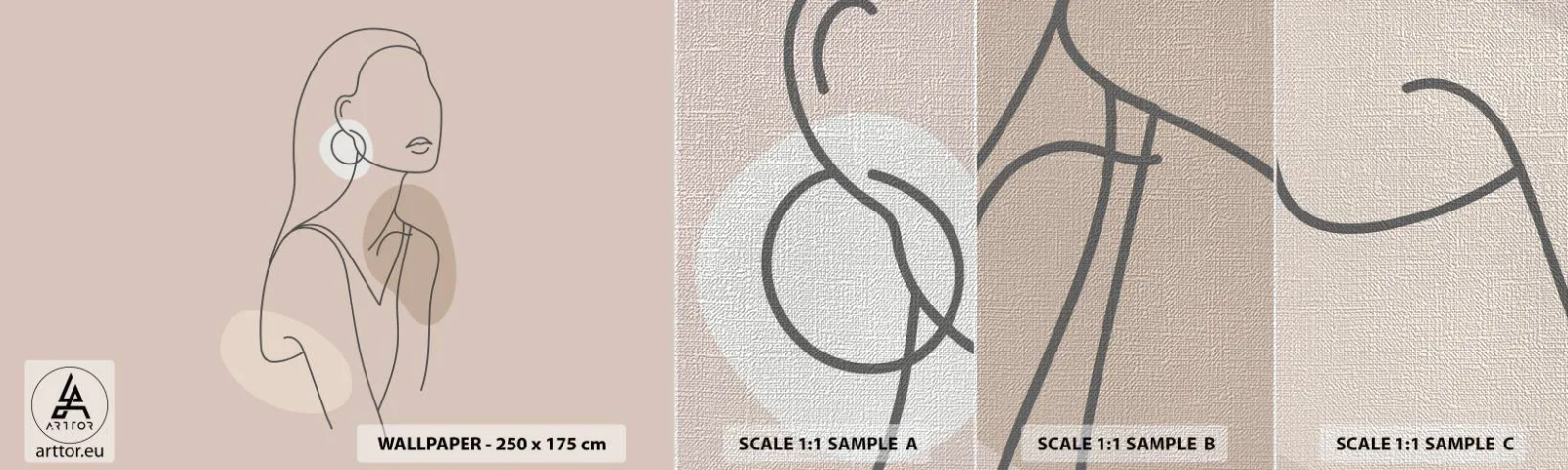 Vzor Fototapety Premium Canvas - Dívčí ikona - Abstrakce, Žena, Grafika - 100x30 cm