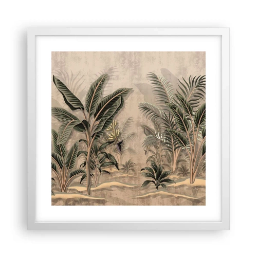 Plakát v bílém rámu - Rytina v koloniálním stylu - 40x40 cm