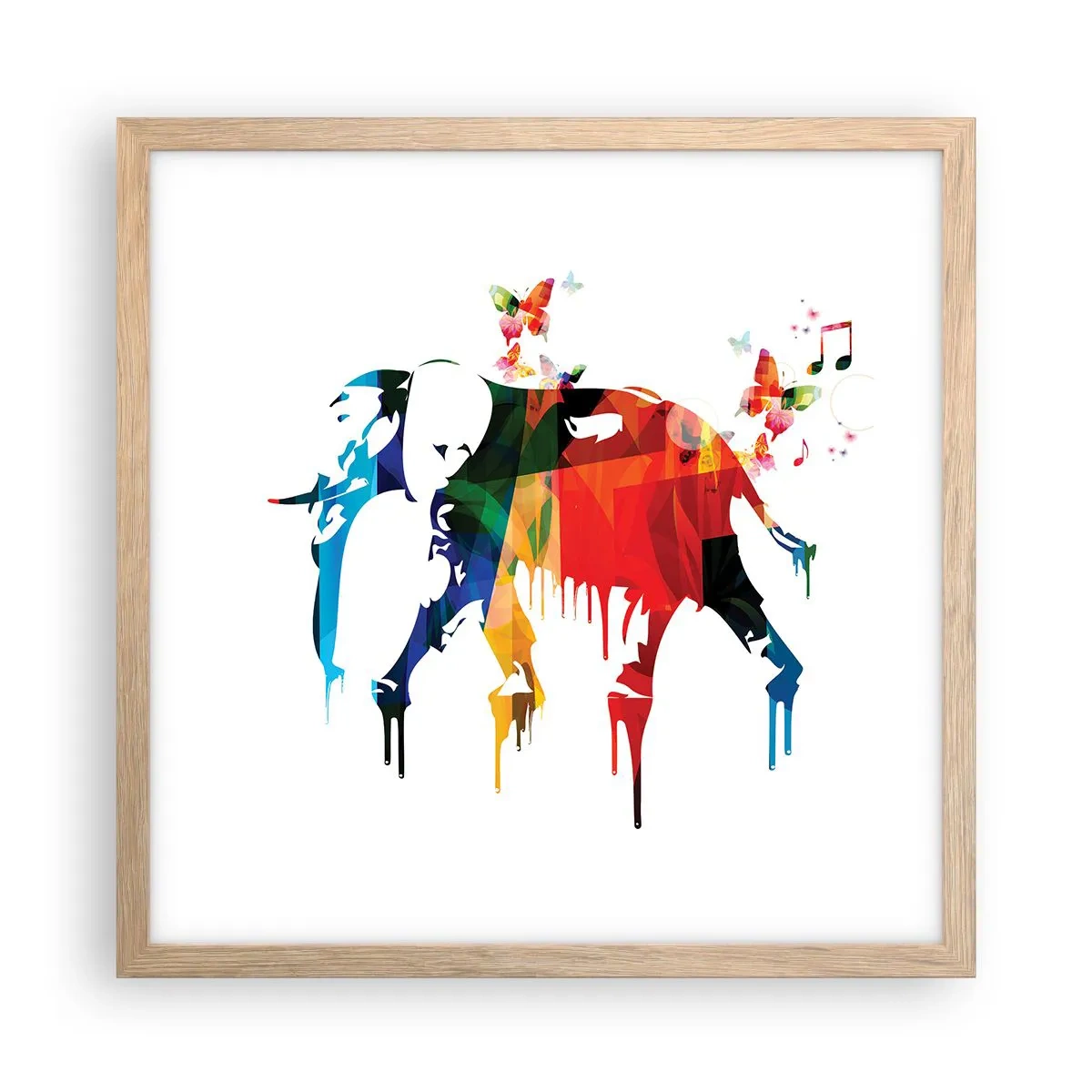 Plakát v rámu světlý dub - Tančit může každý - 40x40 cm