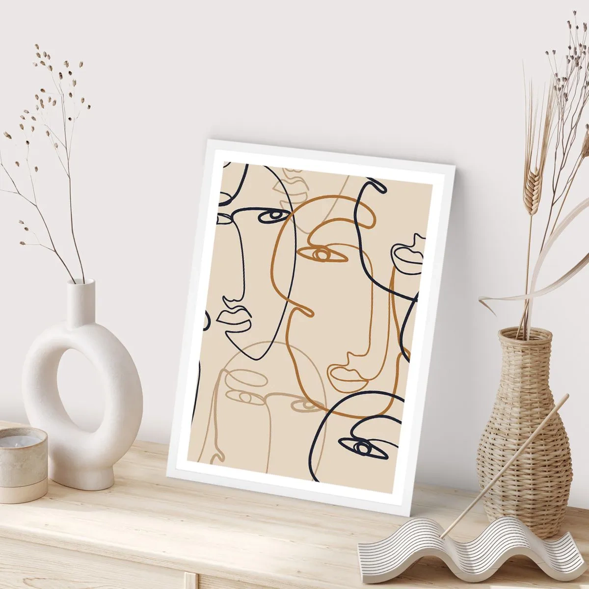 Plakát v bílém rámu - Portrét znásobený - 50x70 cm