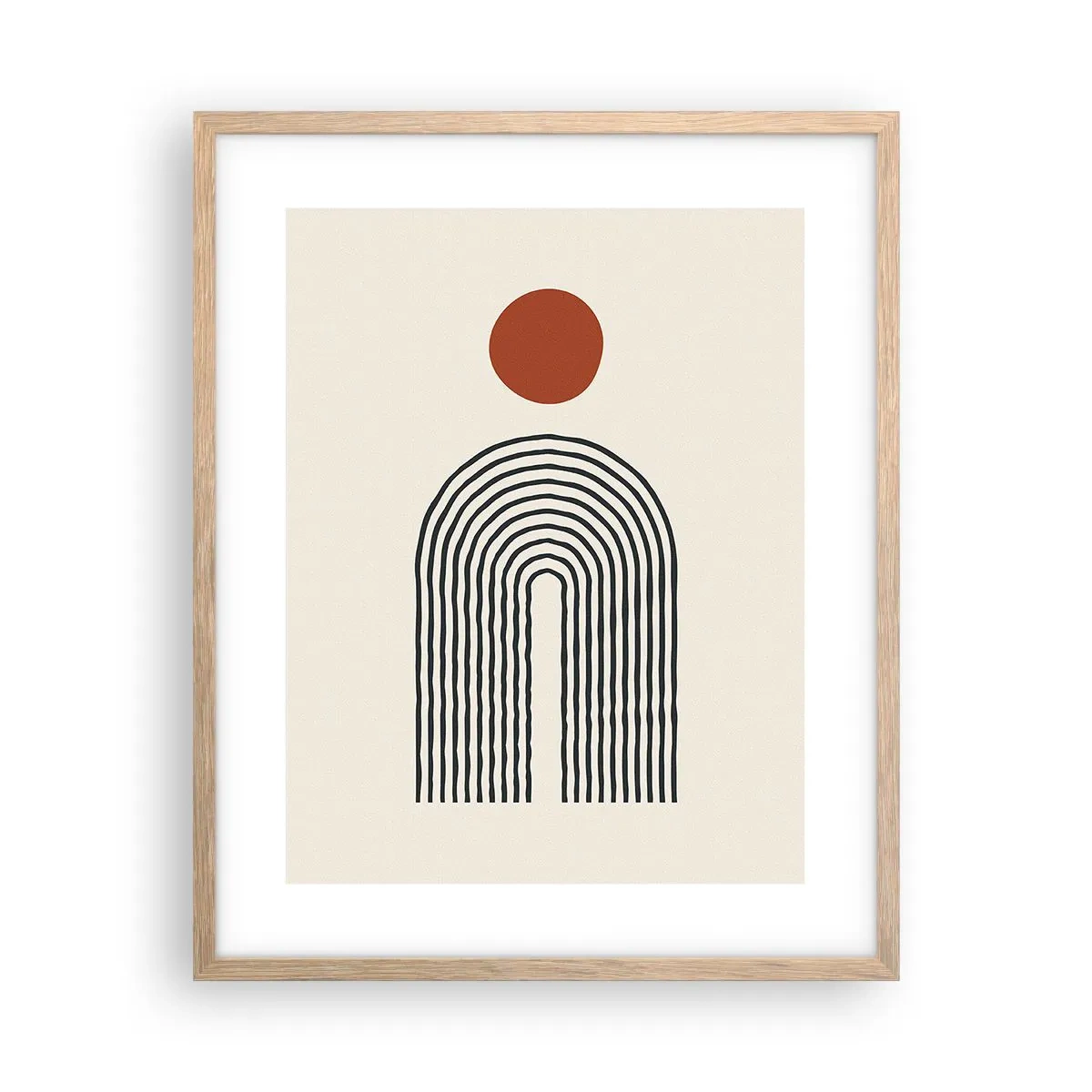 Plakát v rámu světlý dub - Magnetismus tvarů a barev - 40x50 cm