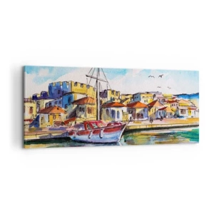 Obraz na plátně - Duhové odpoledne - 100x40 cm