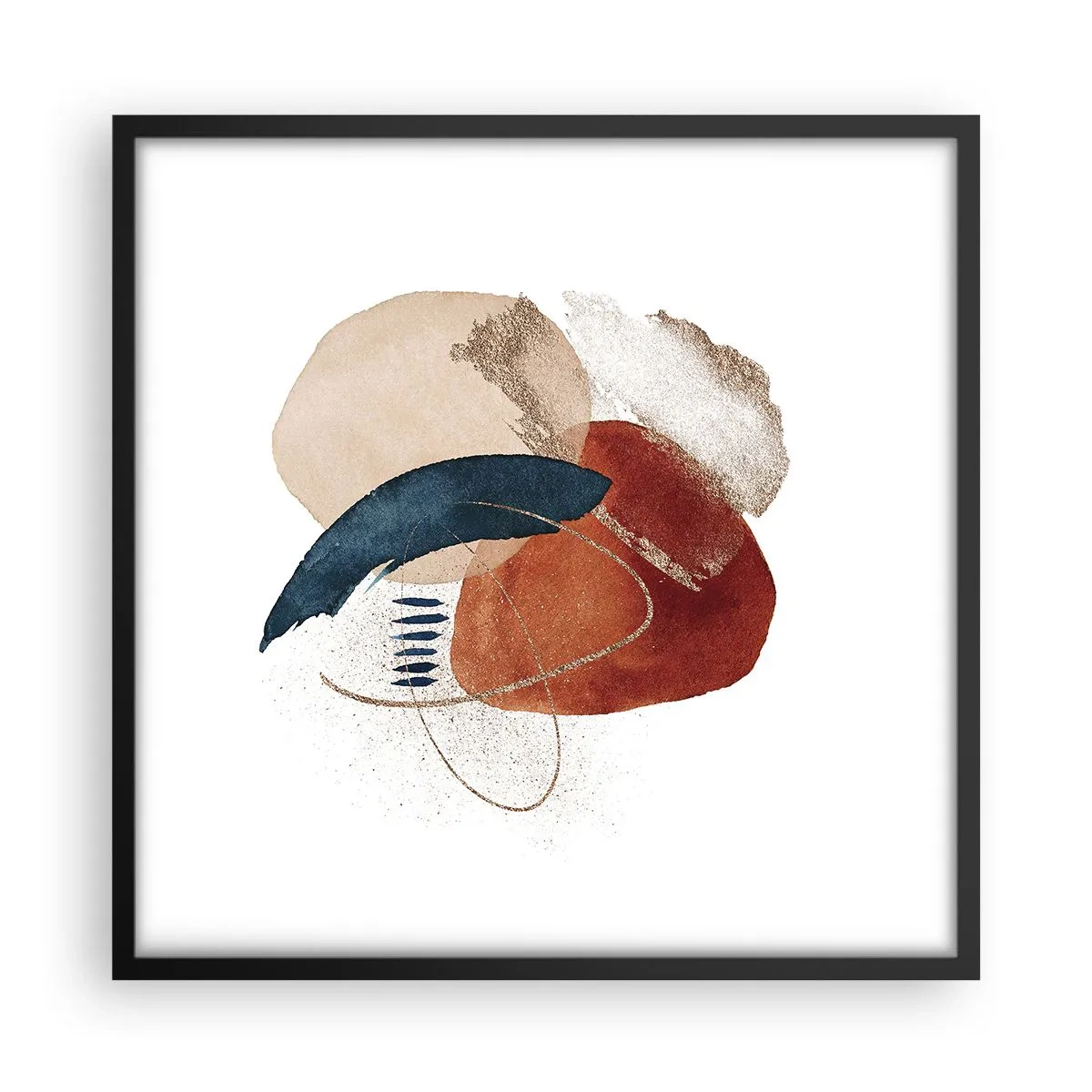 Plakát v černém rámu - Oválná kompozice - 50x50 cm