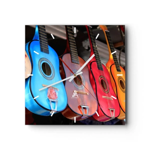 Nástěnné hodiny - Latinskoamerická atmosféra - 30x30 cm