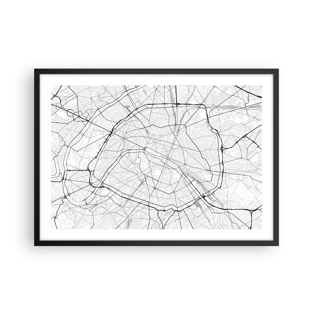 Plakát v černém rámu - Květ Paříže - 70x50 cm