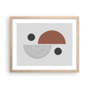 Plakát v rámu světlý dub - Dokonalost kruhu - 50x40 cm