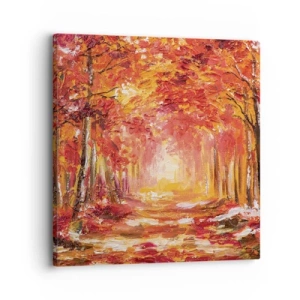 Obraz na plátně - Měděný les - 30x30 cm