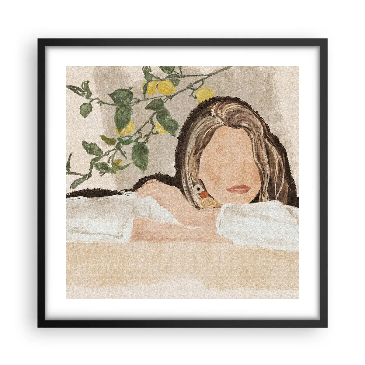 Plakát v černém rámu - Krasavice z jihu - 50x50 cm