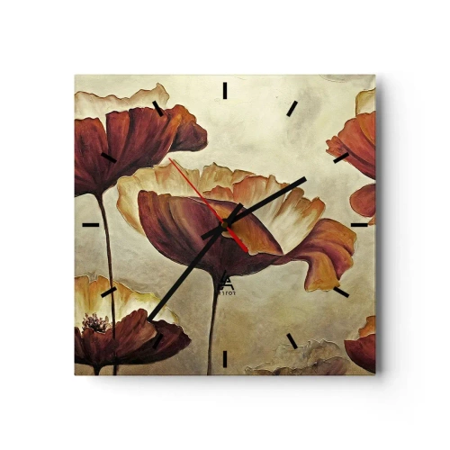 Nástěnné hodiny - Lán louky - 30x30 cm