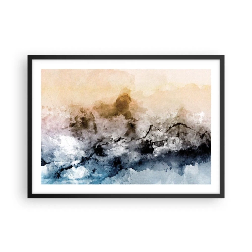 Plakát v černém rámu - Ponořené do mračna mlhy - 70x50 cm