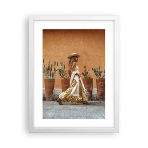 Plakát v bílém rámu - V hippie stylu - 30x40 cm