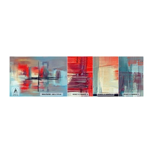 Vzor Fototapety Samolepicí Deluxe Sticker - Krajina v neznámé dimenzi - Abstrakce, Kus, Moderní - 100x30 cm