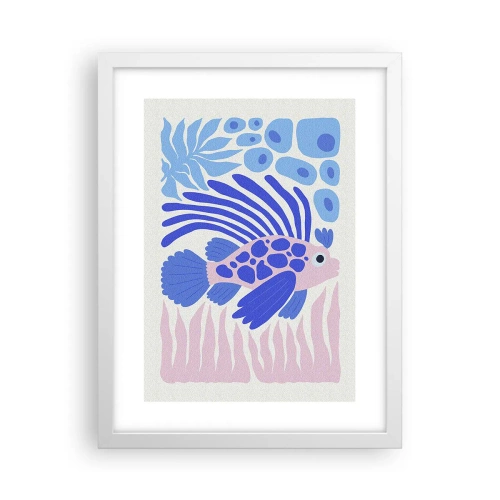 Plakát v bílém rámu - Ve svém živlu - 30x40 cm