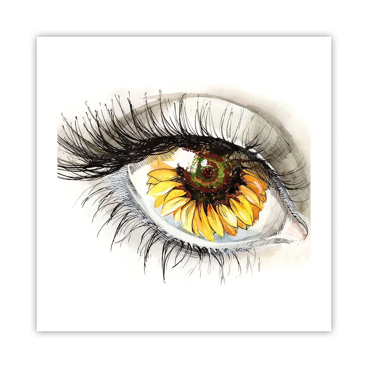 Plakát - Pohled žhavý jako léto - 50x50 cm