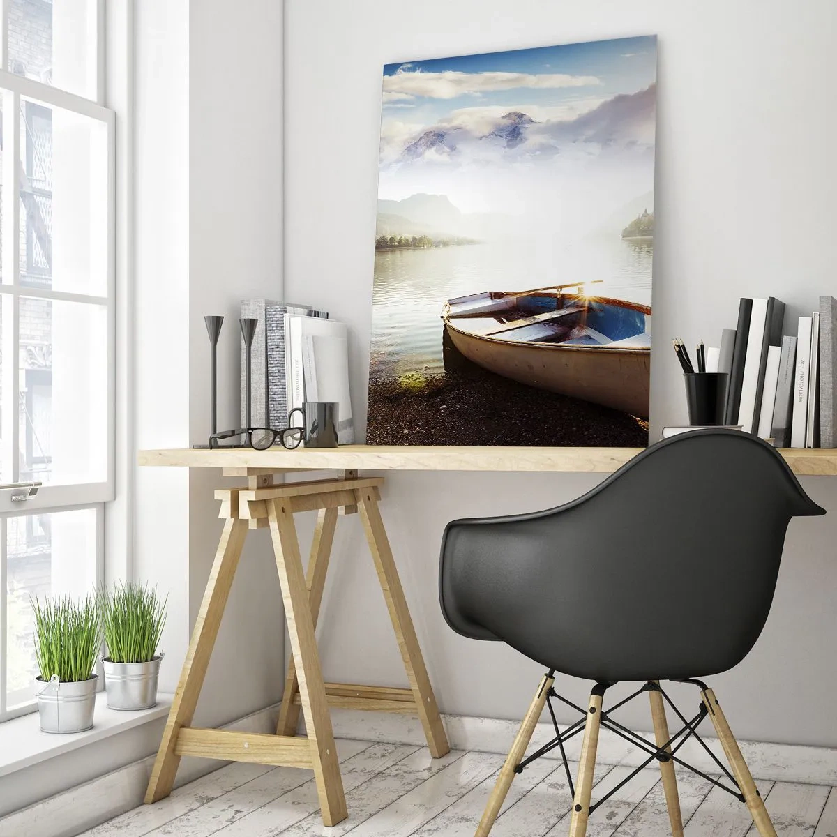 Obraz na skle - U velké a čisté vody - 50x70 cm